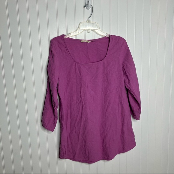 soft surroundings Top Small Purple Square Neck Solid Tunic Casual - Picture 2 of 9